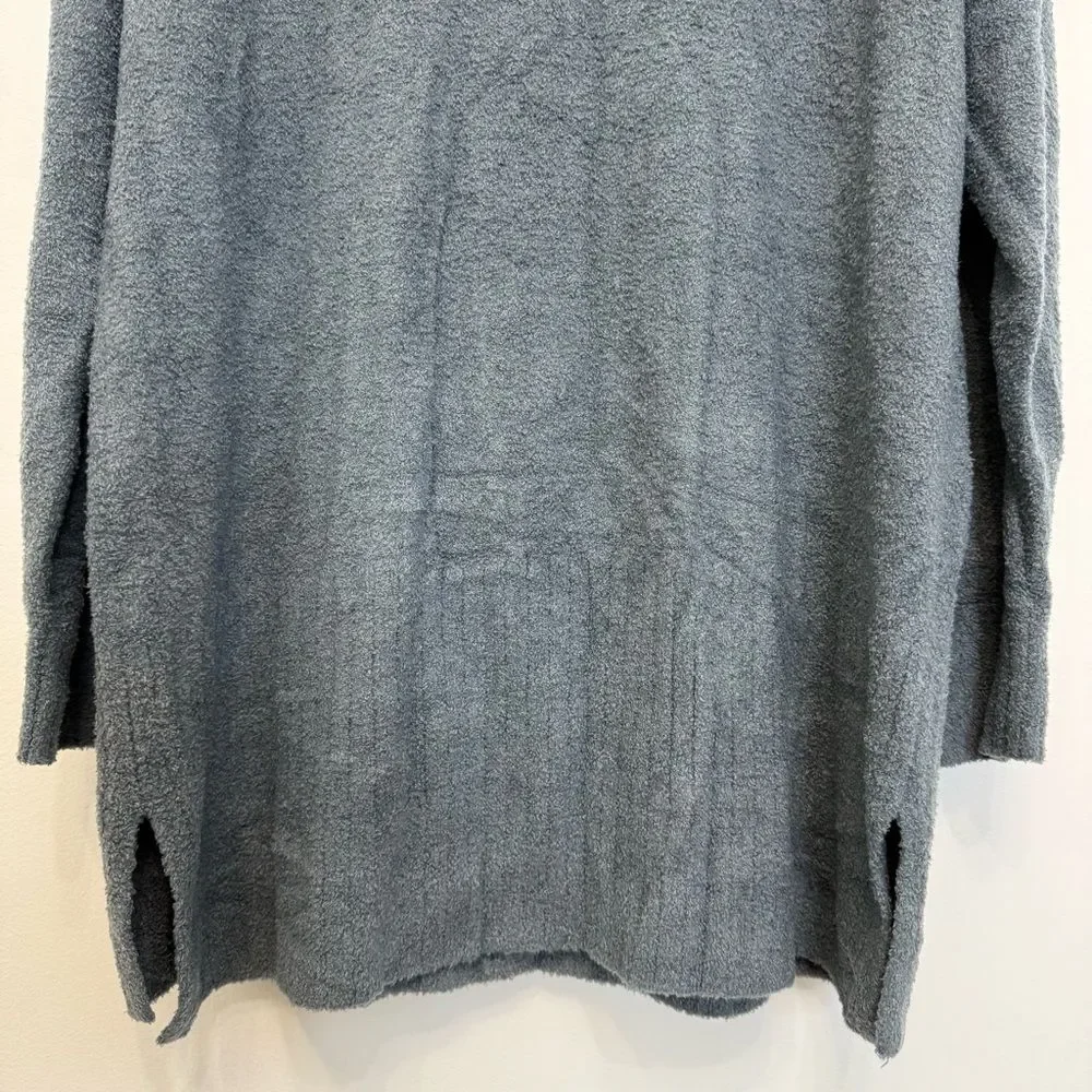 Barefoot Dreams Cozychic Lite Blue Gray Half Zip Tunic Sweater Women’s Large